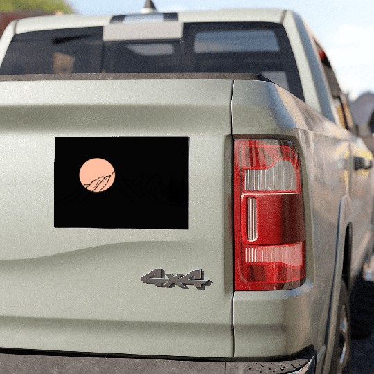 Mountain Sunset – Calm Nature Graphic Car Magnets