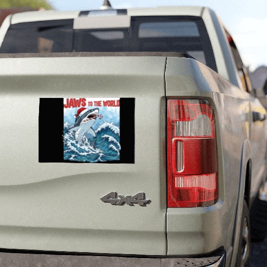 Jaws to the World – Christmastime Shark Attack Car Magnets