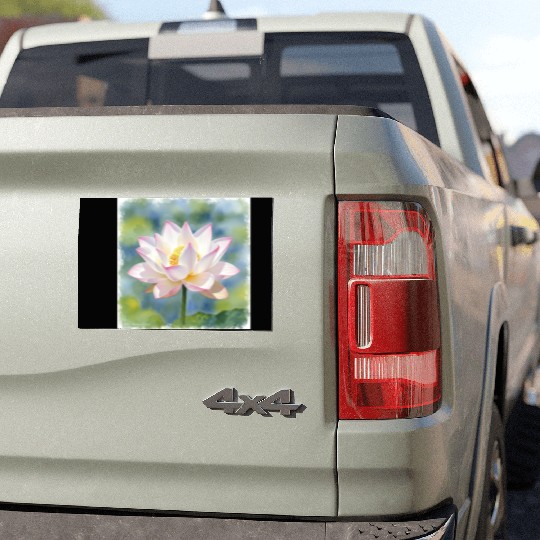 Serene Water Lily Floral Print Car Magnets