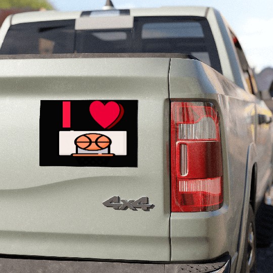 I LOVE BASKETBALL #2 Car Magnets