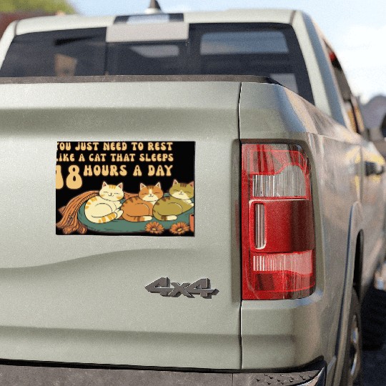 Relaxing Cat Nap Quote Design Car Magnets