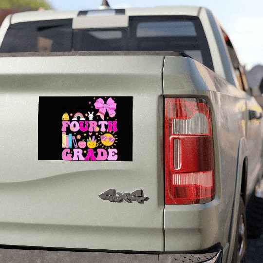 Hello Fourth Grade, Preppy Back to School Car Magnets