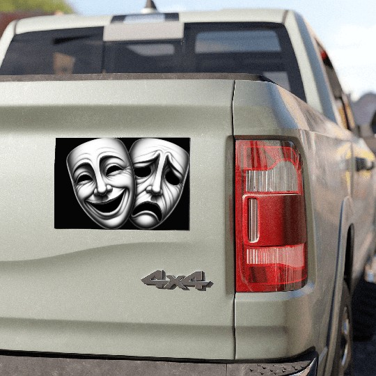 Comedy and Tragedy Masks – Classic Theater Art  Car Magnets