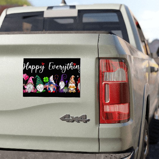 Happy Everything Gnomes Every Seasons All Year Car Magnets