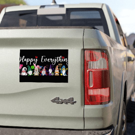 Happy Everything Gnomes Every Seasons All Year Car Magnets