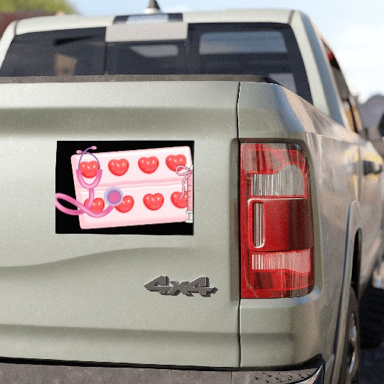 Heart Rate and Medical Chart Design Car Magnets