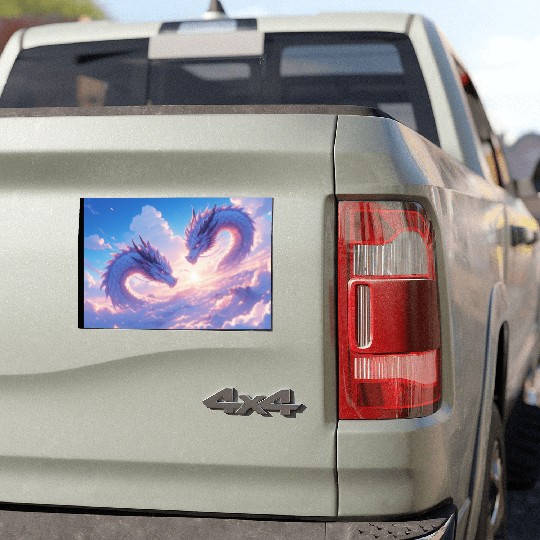 Celestial Dragon Duo Car Magnets