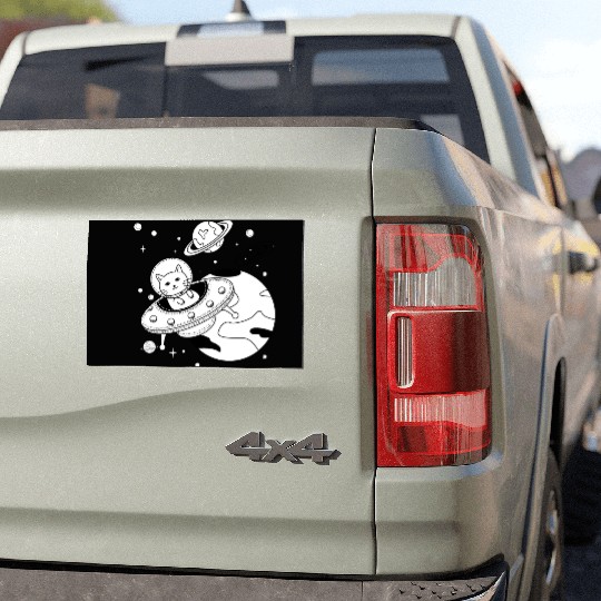 Space Cat Adventure Design Car Magnets