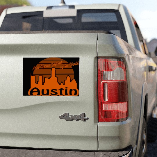 Austin Texas burnt orange Car Magnets