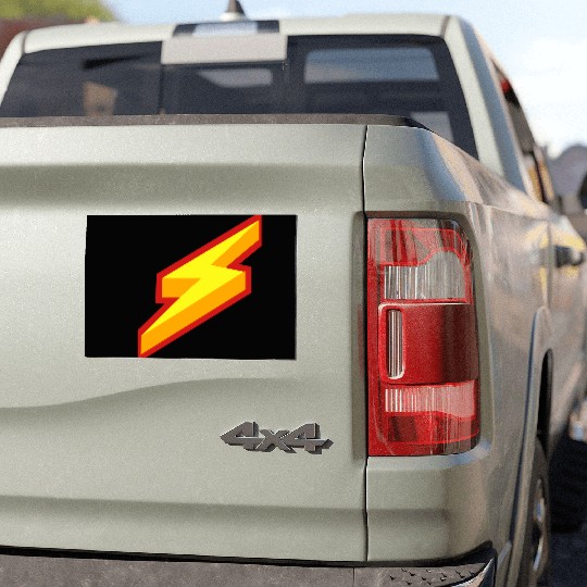 Lightning Bolt Design Car Magnets
