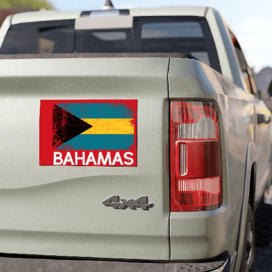 Bahamian Flag Made In Bahamas Car Magnets