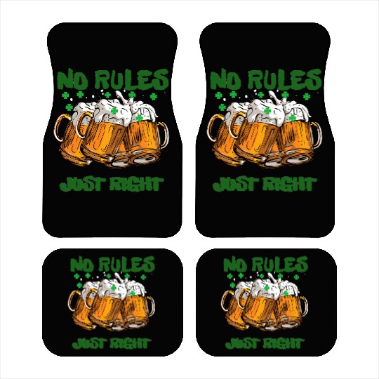 st paddy funny day, green beer Irish day Car Mats