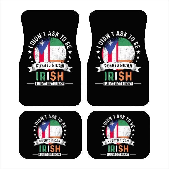 Puerto Rico Flag Ireland Grown Got Lucky Car Mats