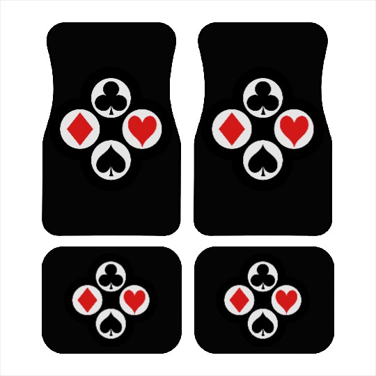 Poker Suits Circle Vector Car Mats