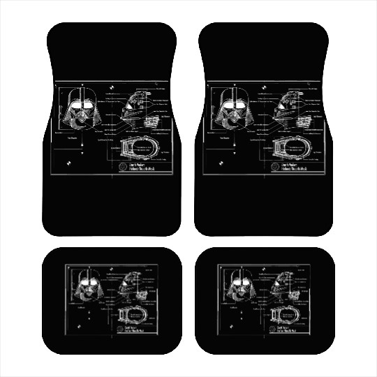darth vader star wars blueprint Car Mats