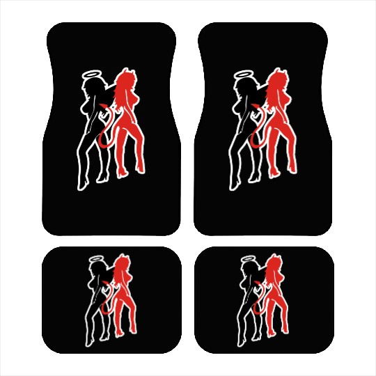 Angel Devil Sexy Woman Car Mats
