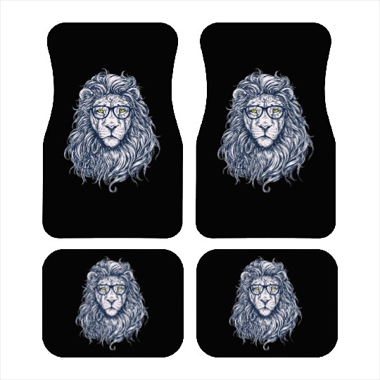 hipster lion Car Mats