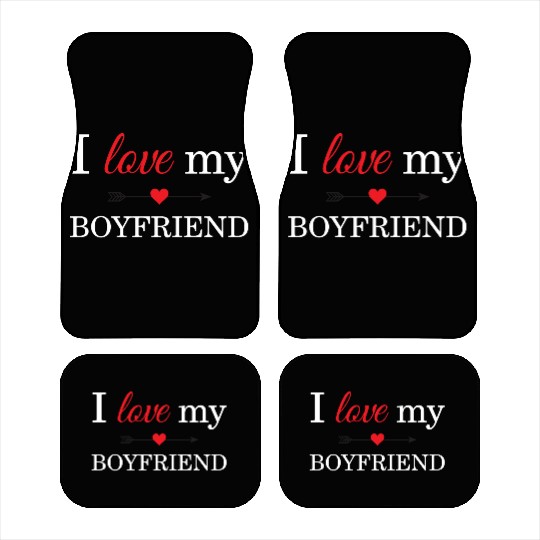 I Love My Boyfriend Car Mats