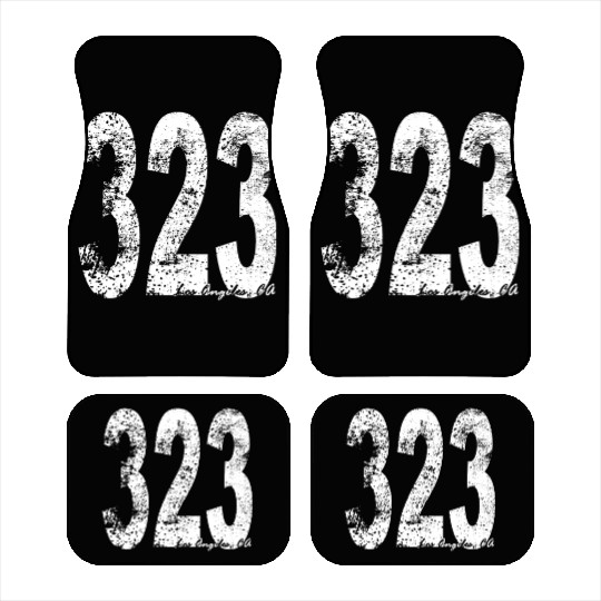 Vintage Los Angeles Area Code 323 Car Mats