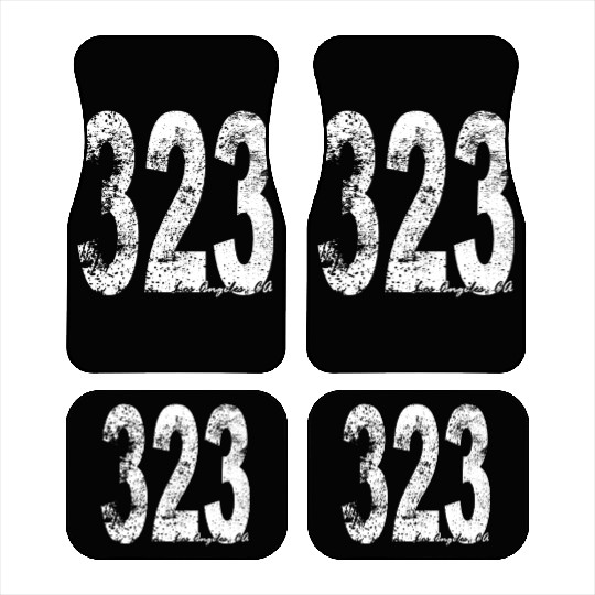 Vintage Los Angeles Area Code 323 Car Mats