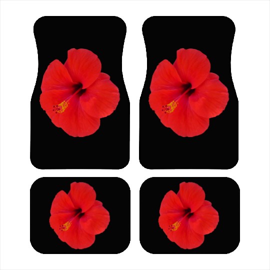 red hibiscus Car Mats