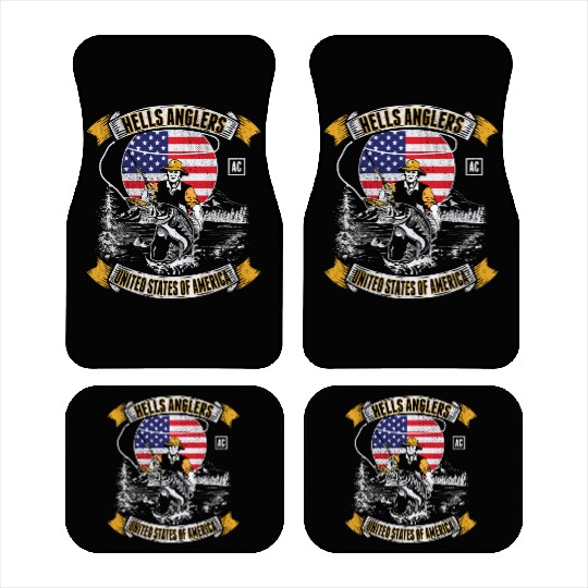 HELLS ANGLERS USA fishermen angler used look Car Mats