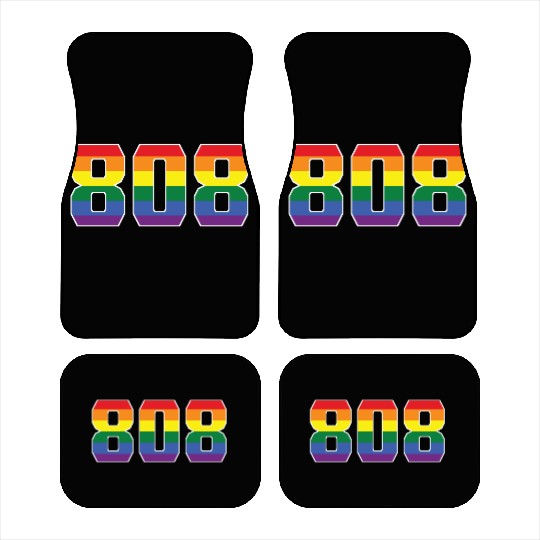 Gay Pride 808 Honolulu Area Code Car Mats