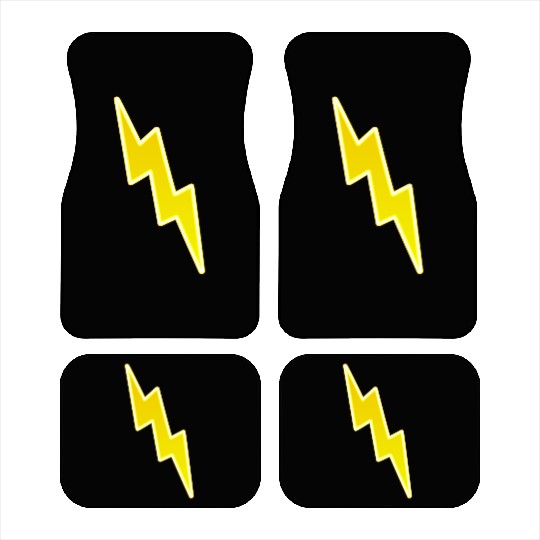 Zap - Yellow Lightning Bolt Car Mats