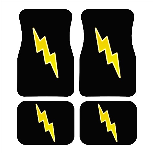 Zap - Yellow Lightning Bolt Car Mats