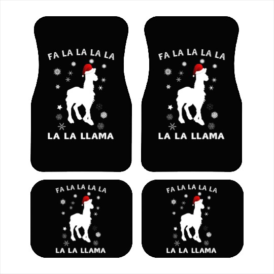 Christmas Llama Car Mats, Funny Xmas Llama Car Mats