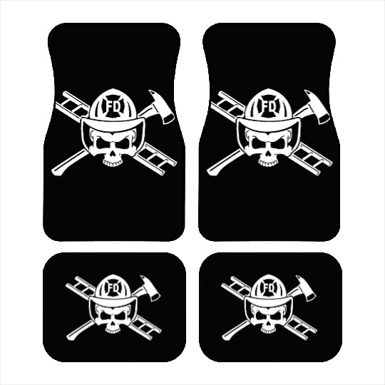 Firefighter Crossbones Car Mats
