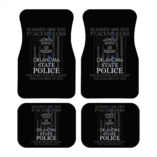 Oklahoma Highway Patrol Saint Michael Police Prayer Car Mats
