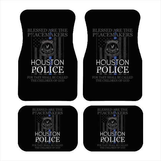 Houston Police Support Saint Michael Police Officer Prayer Car Mats