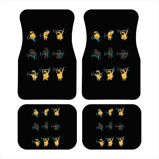 Pug Gym Car Mats
