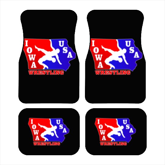 Iowa Team USA Wrestling Car Mats