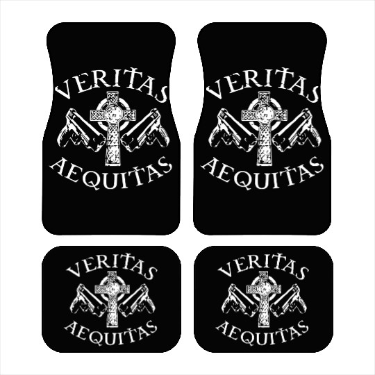 Veritas Aequitas Boondock Saints Irish Vigilante P Car Mats