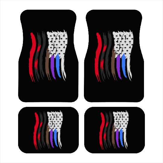 Jiu Jitsu BJJ Flags Vertical Light Car Mats