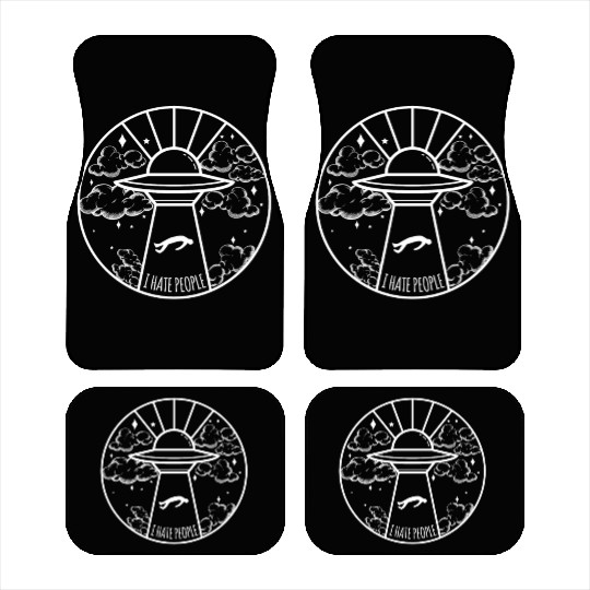Alien Car Mats - I Hate People Car Mats