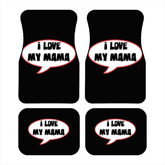 Bold Family Love Speech Bubble Design Car Mats