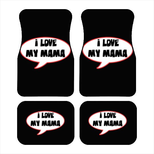 Bold Family Love Speech Bubble Design Car Mats
