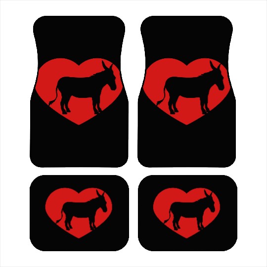 i love love heart donkey horse pony small packelse Car Mats