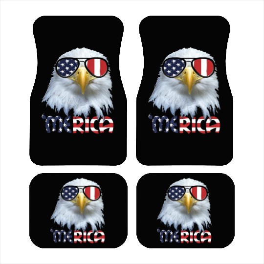 American Eagle 4th July US Merica Election Gift Car Mats