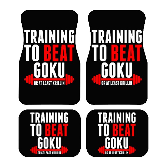 Training To Beat Goku Car Mats