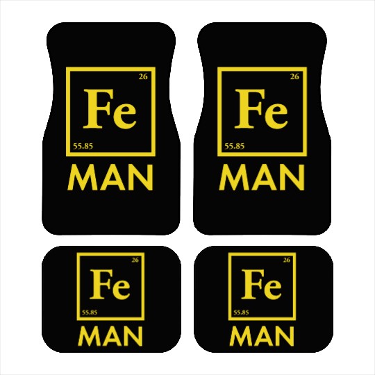 funny iron man science chemistry fe Car Mats
