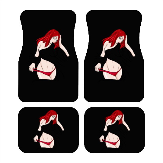 sexy girl red hair slip Ginger Car Mats