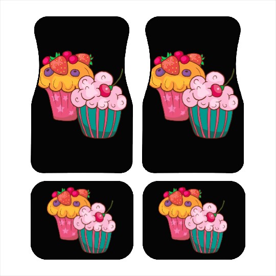 Cupcake Muffin Bakery Cake Candy Sweets Cookie Car Mats