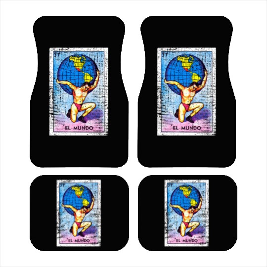 El Mundo Mexican Loteria Bingo Card Car Mats