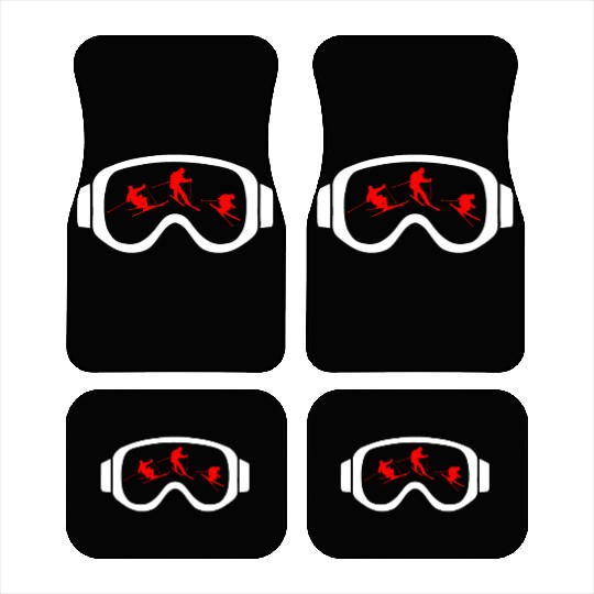 Skiing Ski Skis Skier Snow Winter Sports Gift Car Mats