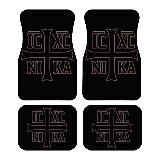 Orthodox Christogram IC XC NIKA Gift Car Mats