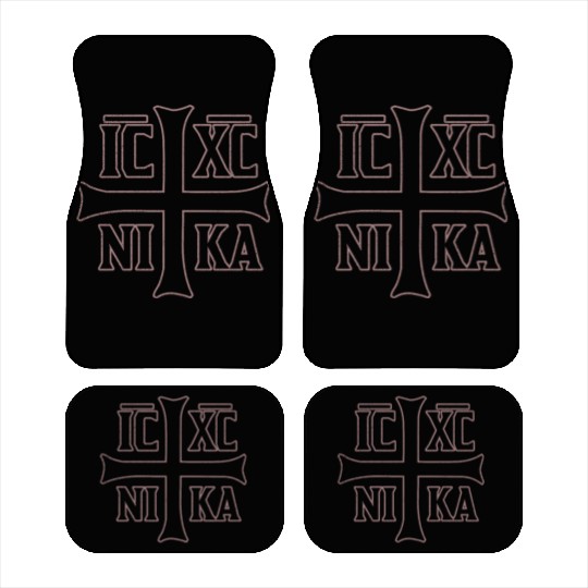 Orthodox Christogram IC XC NIKA Gift Car Mats